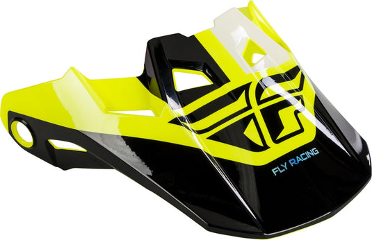 Fly Racing Visor for Formula Helmets - Black/Hi-Vis - Md to Lg