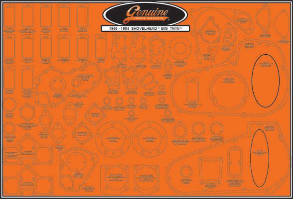 James Gasket 99000-SHVL Gasket Display Board - Shovelhead