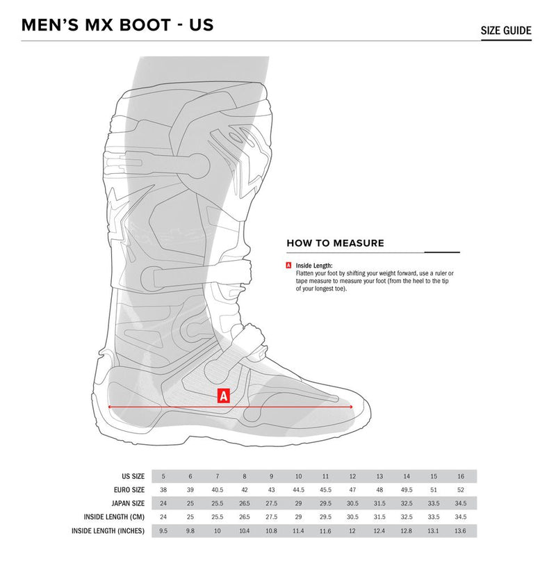 Moose Offroad Tech 7 Boots by Alpinestars (10, Black/White/Red)