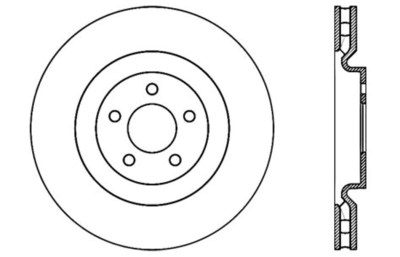 Load image into Gallery viewer, Stoptech 127.61089R ST Slot &amp; Drill Brake Rotors
