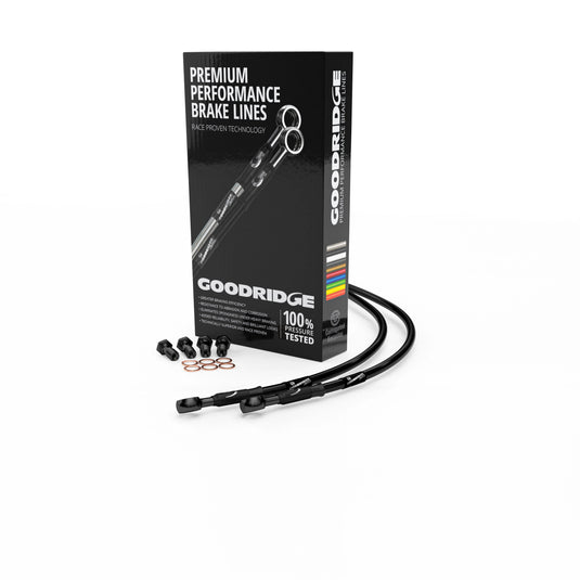 Goodridge HD0146-1FC-CL GR Powersports SS Front Brake Line Kit - Clear
