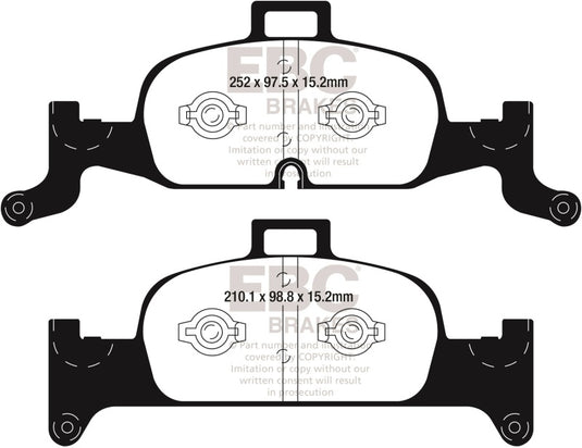 Ebc DP42290R EBC Yellowstuff Brake Pad Sets