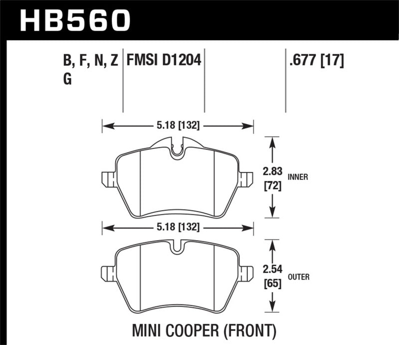 Load image into Gallery viewer, Hawk Performance HB560G.677 HAWK DTC-60 Brake Pad Sets
