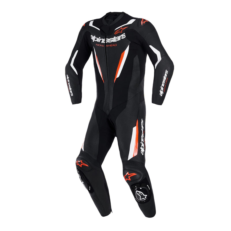 Load image into Gallery viewer, Alpinestars GP Force V2 Leather Suit (54, Black/White/Red Fluo)
