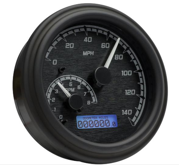 Dakota Digital MVX-2002-KG-C MVX Series Analog Gauge System - Black/Gray/Chrome