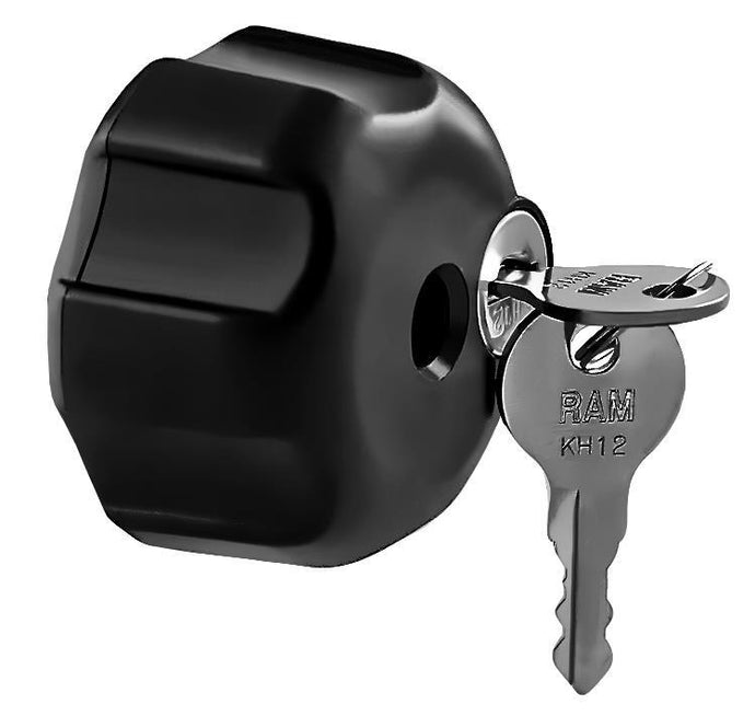 Ram Mounts RAM-KNOB3LU RAM Locking Knob with 1/4in.-20 Brass Hole for B Size Arms