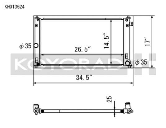 Koyo KH013624 KOY Racing Radiators