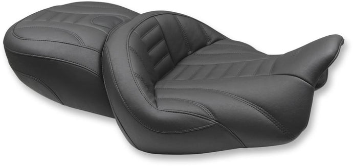 Mustang 79598 Super Touring Seat - Black with Stitching