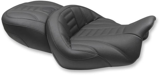 Mustang 79598 Super Touring Seat - Black with Stitching