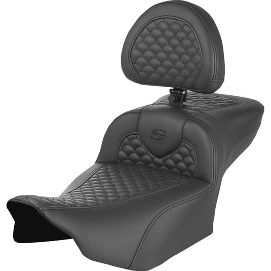 Saddlemen 823-07-209B0 Extended Reach Roadsofa DS Seat with Drivers Backrest