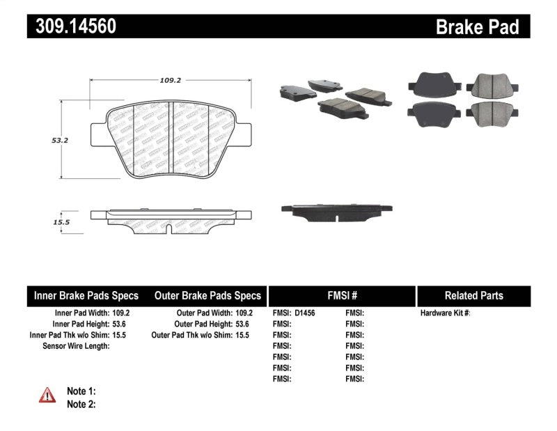 Load image into Gallery viewer, Stoptech 309.14560 ST Sport Brake Pads

