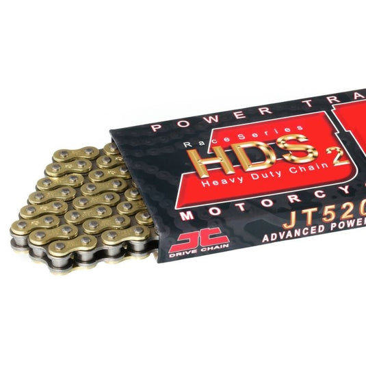 Jt Sprockets JTC520HDSGB102SL 520 HDS Chain - Gold/Black - 520x102 Links