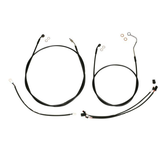 Magnum 486852 Black Vinyl XR Handlebar Installation Kit with Black Fittings for 15-17in. Ape