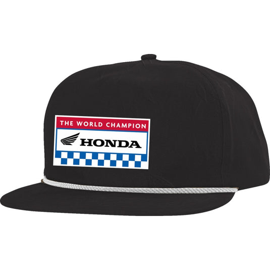 Honda Collection Honda World Champ Hat (One Size Fits Most, Black)
