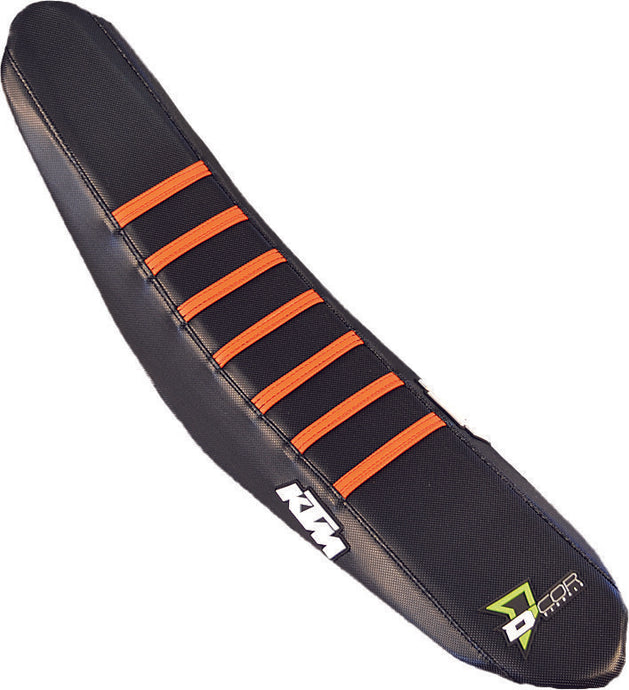 Dcor 30-30-103 Seat Cover - Black Sides - Black Top with Orange Ribs