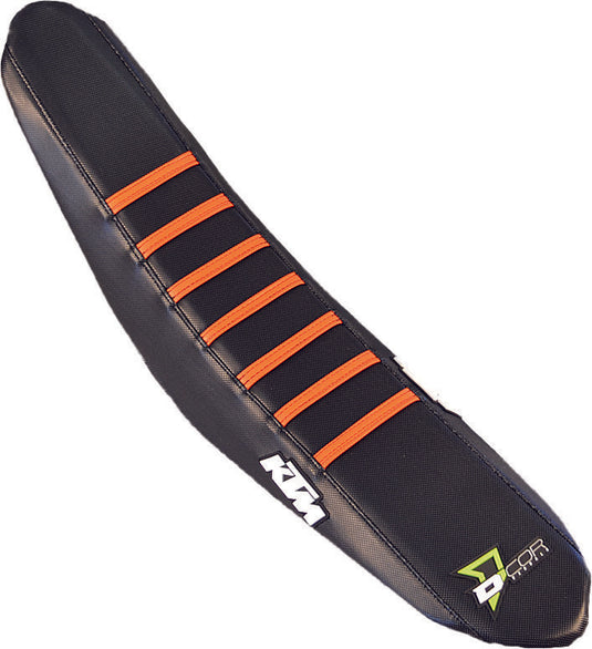 Dcor 30-30-103 Seat Cover - Black Sides - Black Top with Orange Ribs