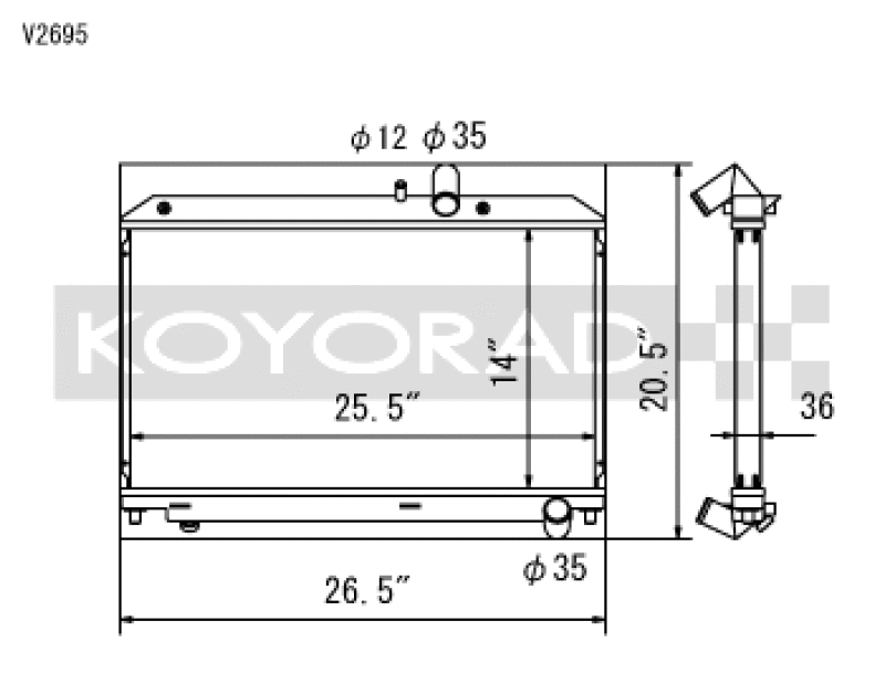 Load image into Gallery viewer, Koyo V2695 KOY Racing Radiators
