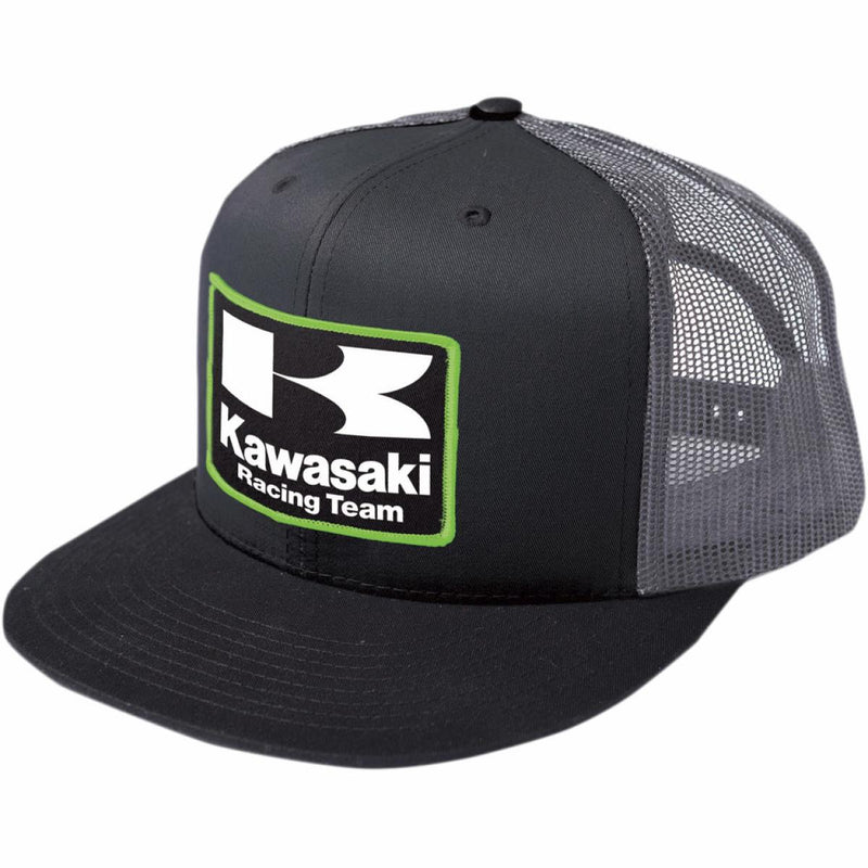 Factory Effex Kawasaki Racing Snapback Hat Black/White Black