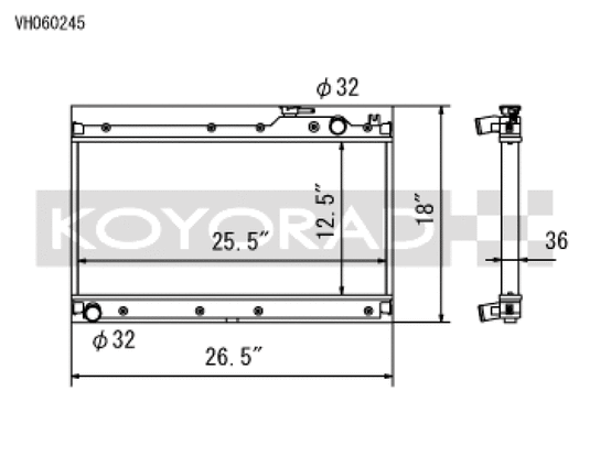 Koyo VH060245 KOY Racing Radiators