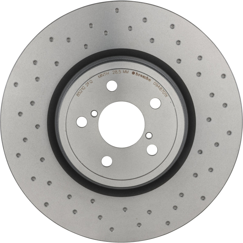Load image into Gallery viewer, Brembo Oe 09.A870.1X BRE Drilled UV Coated Rotors
