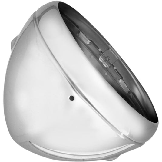 Emgo 66-65066 Lucas Style 7in. Side Mount Headlight Shells - Chrome