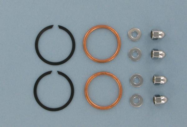James Gasket 65324-83-KCR1 Exhaust Port Gasket Kit - Copper Crush Ring Gaskets and Chrome Acorn Nuts