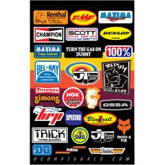 Dcor 40-90-122 Universal Decal Sheet - Throwback MX - 12mll.