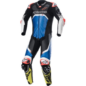 Alpinestars GP Tech V4 Leather Suit Black/Blue/Fluo Yellow Black