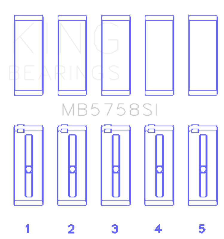 Load image into Gallery viewer, King Engine Bearings MB5758SI0.3 KING Main Bearings
