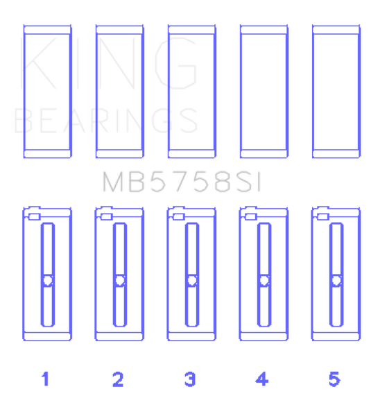 King Engine Bearings MB5758SI0.3 KING Main Bearings