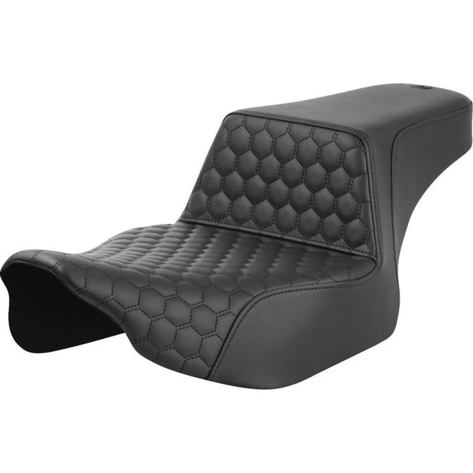 Saddlemen 823-07-17800 Extended Reach Step-Up HC Seat - Black Stitching