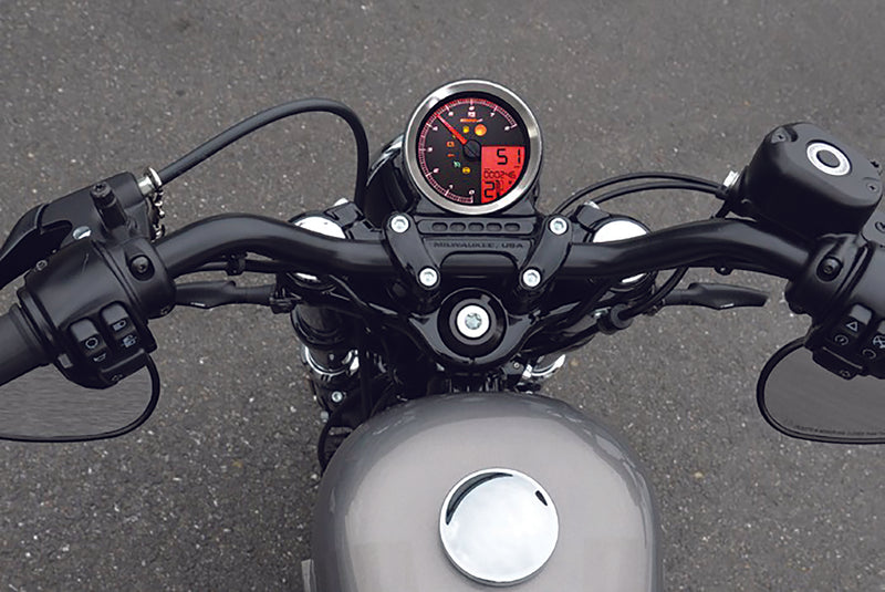 Load image into Gallery viewer, Koso North America BA051201 LCD Color Change Speedo And Tachometer - Silver Bezel
