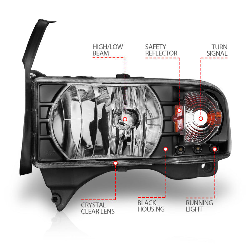 Load image into Gallery viewer, Anzo 111205 ANZ Crystal Headlights
