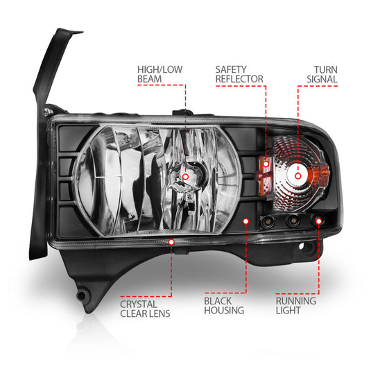 Anzo 111205 ANZ Crystal Headlights