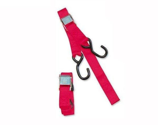 Parts Unlimited TD00100 Heavy Duty Cam Buckle Tie-Down with Built-In Assist - Red