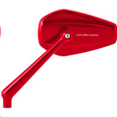 Arlen Ness 13-152 Mini Stocker Mirror - Left - Red Anodized