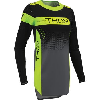 Thor Sportmode Merge Womens Jersey (Small, Charcoal/Black)