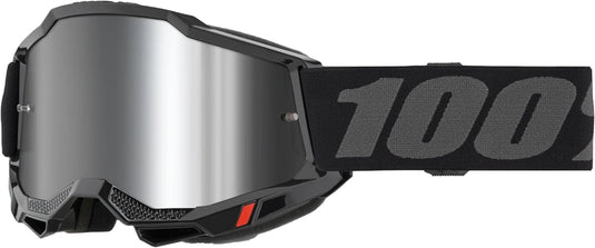 100% Accuri 2 Junior Goggles (One Size Fits Most, Black / Mirror Silver Lens)