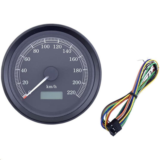 Drag Specialties 2210-0503 Programmable 3-3/8in. Electronic Speedometer - 220kmh