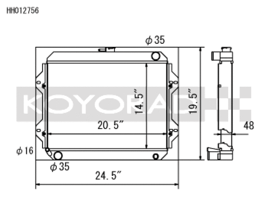 Koyo HH012756 KOY Racing Radiators