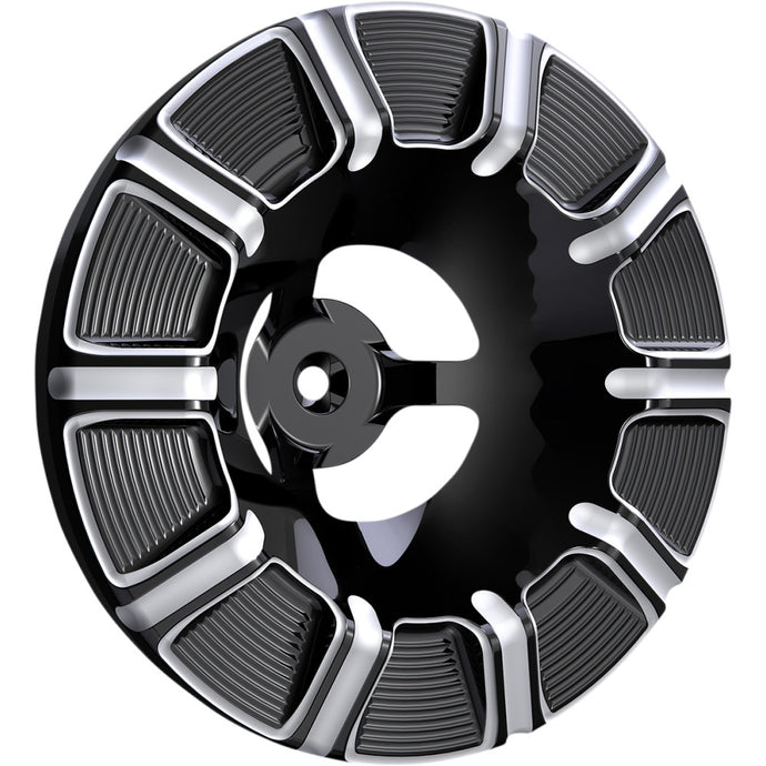 Arlen Ness 601-000 Velocity 90deg. Air Cleaner Cover - 10-Gauge - Black