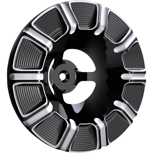 Arlen Ness 601-000 Velocity 90deg. Air Cleaner Cover - 10-Gauge - Black