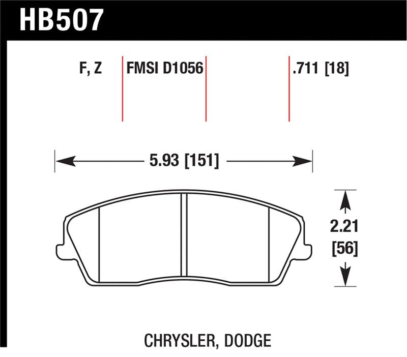 Load image into Gallery viewer, Hawk Performance HB507Z.711 HAWK Ceramic Brake Pad Sets
