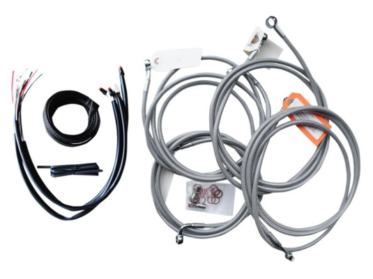 La Choppers LA-8053KT2-13 Complete Handlebar Cable/Brake & Clutch Line/Wire Kit - Stainless Braided
