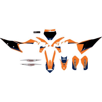 Dcor 20-30-223 KTM Racing Complete Graphics Kit - Black Background