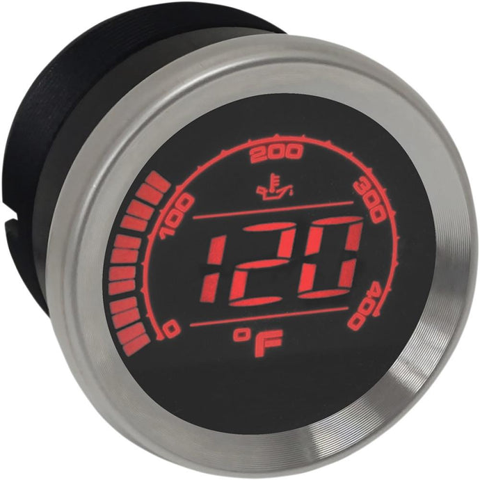 Koso North America BA050500 Oil Temperature Gauge - Silver - 2in.