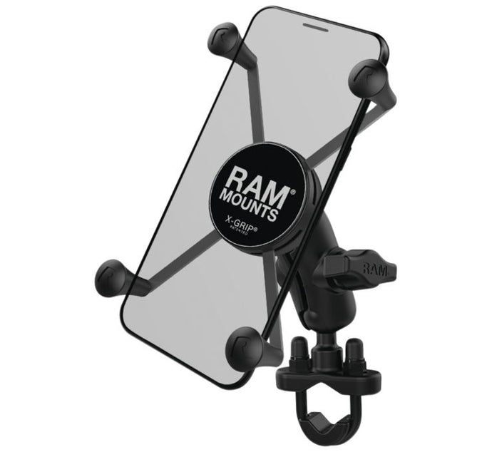 Ram Mounts RAM-B-149Z-A-UN10U Tough-Claw Base with Short Double Socket Arm with Universal Grip Phone Holder