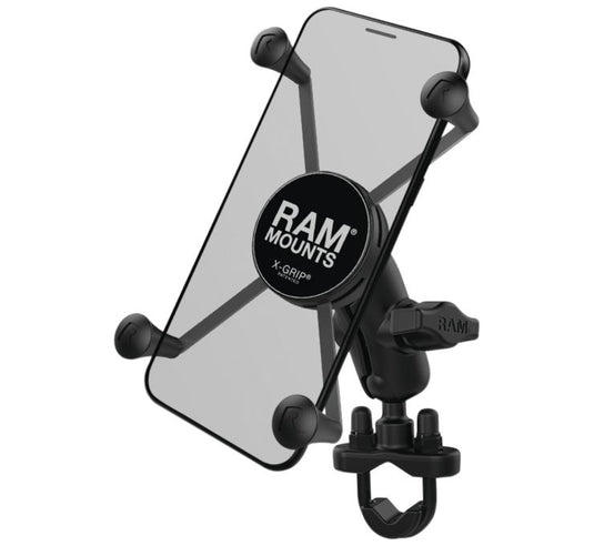 Ram Mounts RAM-B-149Z-A-UN10U Tough-Claw Base with Short Double Socket Arm with Universal Grip Phone Holder
