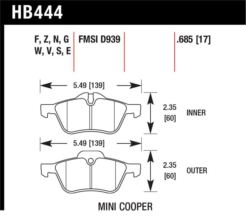 Load image into Gallery viewer, Hawk Performance HB444F.685 HAWK HPS Brake Pad Sets
