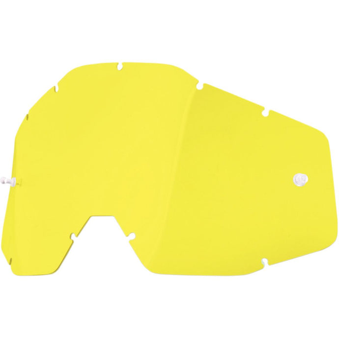 100% Dual Anti-Fog Lens for Racecraft/Accuri Goggles - Yellow